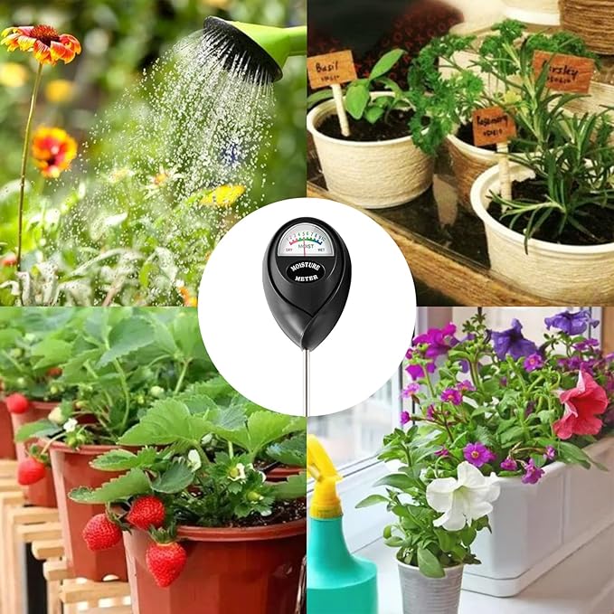 Soil Moisture Meter, Plant Water Meter Soil Meter Moisture Sensor Hygrometer for Indoor Outdoor Plant Care,No Battery Needed(Black) - Image 5