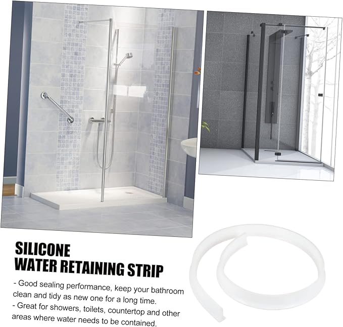 2m Shower Accessories for Bathroom Silicone Water Retaining Strip Sealing Strip Shower Dam Countertop Flexible - Image 5