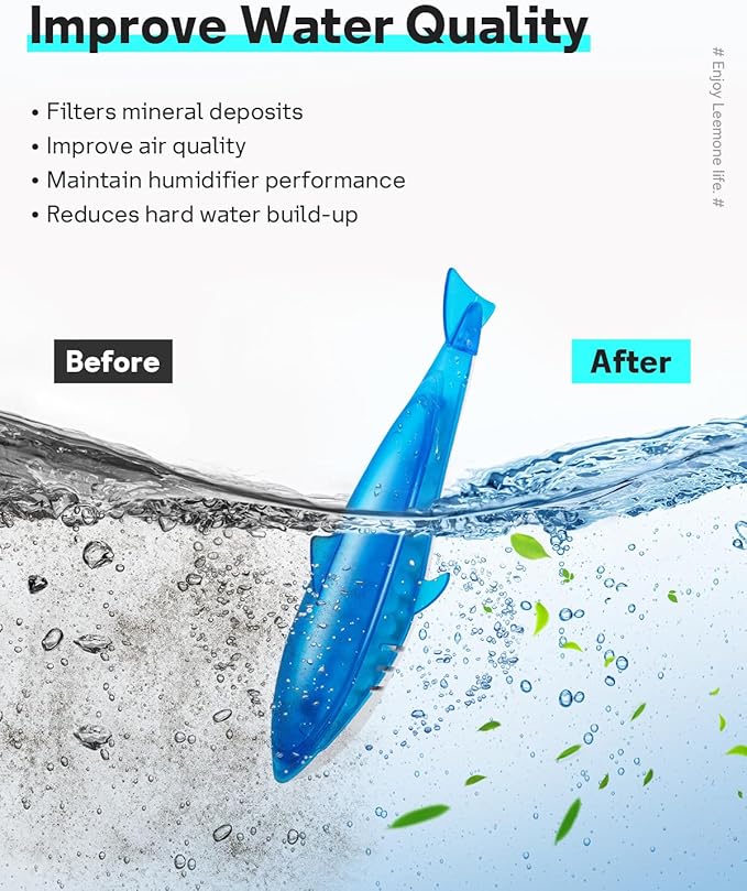 Leemone Humidifier Cleaner Shark, Demineralization Float Shark Compatible with All Humidifier and Fish Tank(6Pack) - Image 4