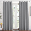 NICETOWN Blackout Curtain & Drape 84 inch Length - (Silver Grey Color) Noise Reducing Drapery for Living Room/Farmhouse, 52 inch Wide, Sold by 1 Panel by NICETOWN