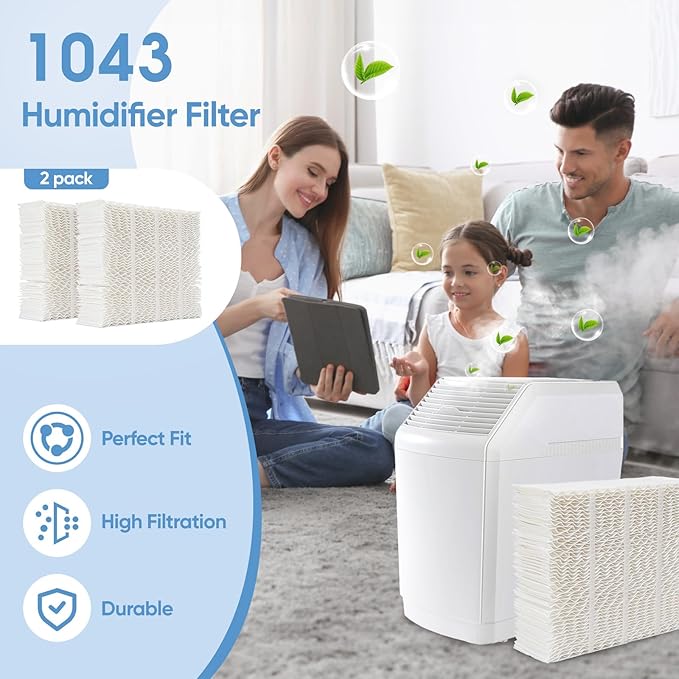 1043 Humidifier Wick Filter Replacement for AirCare Bemis Essick, Compatible with Essick Air AIRCARE EP9500, EP9700, EP9800, EP9R500, 821000 Series, and Bemis Space Saver 800/8000 Humidifiers - 2Pack - Image 5