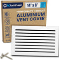 14x8 Inch (Duct Opening) Air Return Vent Cover Decorative – Premium Aluminum AC Vent Cover for Ceiling & Wall, Rustproof Grille, Ideal for Home HVAC Grille, Durable & Easy to Install by ACLAMINAIRE by LAMINAIRE