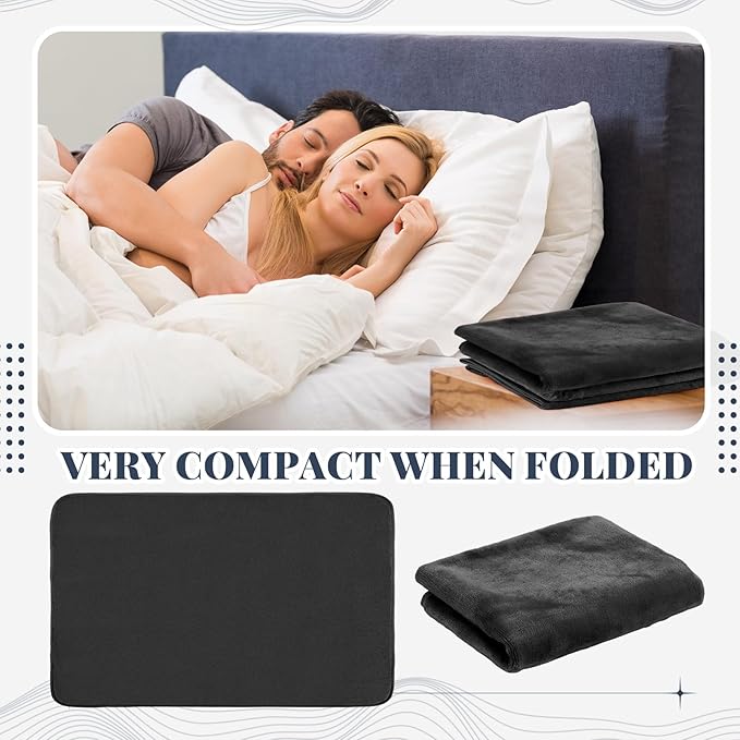 1 Pcs Couples Waterproof Mat 80 x 80 in Lover Reusable Stainproof Blanket Quiet Easy Use Mattress Protector for Adult Multi Functional Bed Sheet Couple Messy Play Pleasure Comfort (Black) - Image 5