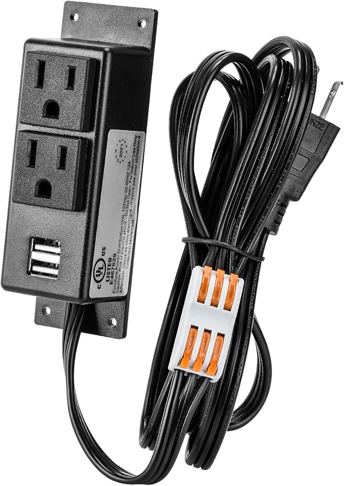 Gun Safe Power Outlet Kit, Briidea Gun Safe Accessory Electrical Outlet with USB for Interior Dehumidifiers and Lights by briidea