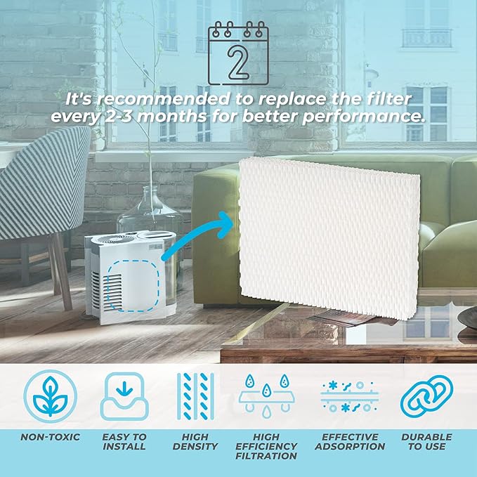 ANTOBLE 4 Pack MD1-0034 Humidifier Wick Replacement Filters Compatible with Vornado EVAP2, EVAP40, EV100, EV200, EVDC300, EVDC500, EVDC505 Evaporative Humidifiers - Image 5