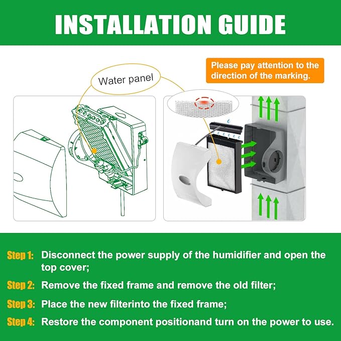 4793 Humidifier Filter Replacement Parts No. 10 Water Panel and 4079 Feed Tube for 550 558 Model - Image 6