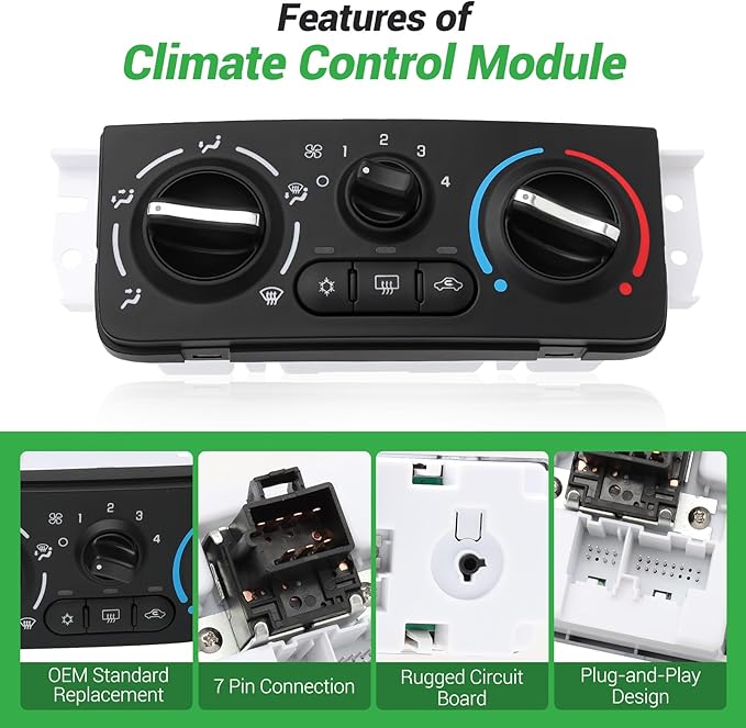 599-141 AC Climate Control Module Compatible with 2005-2010 Chevrolet Cobalt/2007-2010 Pontiac G5 A/C Heater Control Panel Switch, 599141 Air Conditioning Temperature Control Head Unit - Image 4