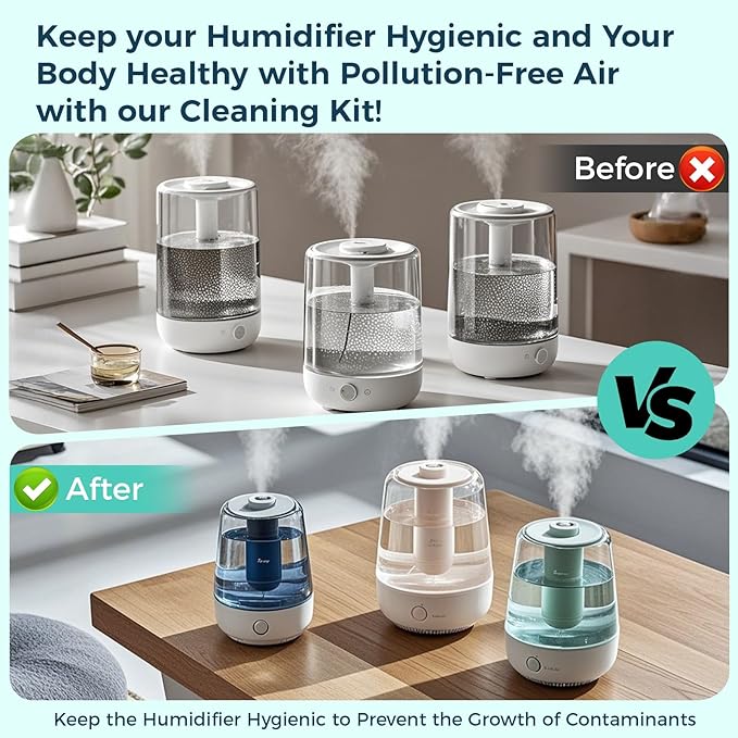 11 Pcs Humidifier Cleaner Brush Set, Crevice Cleaning Brush Small Detail Cleaning Brushes for Humidifiers, Keyboards, Tiles, Bottles & Tight Spaces | Portable Home/Travel Clean Tools - Image 2