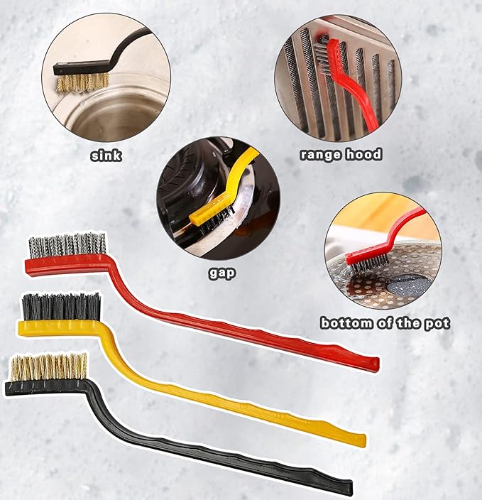 16PCS Versatile Scrubber Brush- Multipurpose Bottle Gap Brush 3 in 1 Cup Lid Cleaning Brush- Long Silicon Water Bottle Cleaner Brush- Gas Burners Stove Top Cleaner Brush- Spoon Straws Cleaning Brush - Image 4