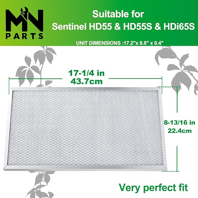MERV 8 Filter Dehumidifier Filter Replacement Sentinel HD55 HDi65 17.2'' x 8.8'' 4 Pack Dehumidifier Filter Replacement Parts - Image 4