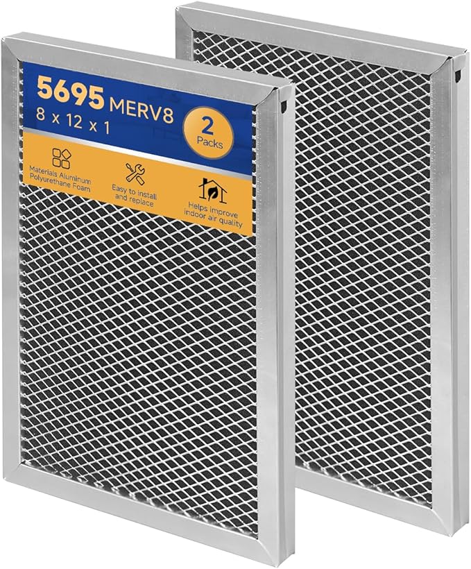5695 Dehumidifier Filter MERV 8 Washable 8 x 11.7 x1 Compatible with Whole-House Dehumidifiers Models 1820 1820Z E070 E070KZ E070KZM E070N E070T E070Z Replacement Filter 2 Packs - Image 9