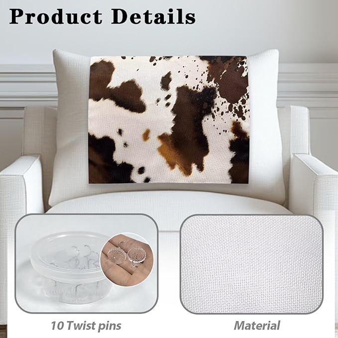 Cowhide Print Slipcovers for Couches and Sofas Headrest Recliner Protector Vintage Furniture Protectors Non-Slip Cover Easy to Clean - Image 4