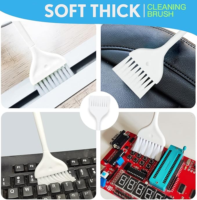 Small Detailing Cleaning Brushes for Small Spaces,Crevice Cleaning Tools for Keyboard Bottle Window Groove Car Gap,Scrub Cleaner Supplies for Shower Toaster Tub Baseboard Sink Grout Oven Juicer - Image 3