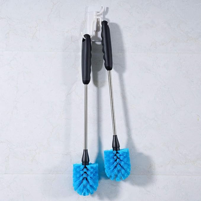 Stainless Steel Water Bottle Brush, Long Handle Scrubbing Brush, Built for Cleaning Sports Bottles, Baby Bottles, Cups, Coffee Mugs, Glasswares, Wine Decanters, Flask, 2 Pack, 13 in - Image 5