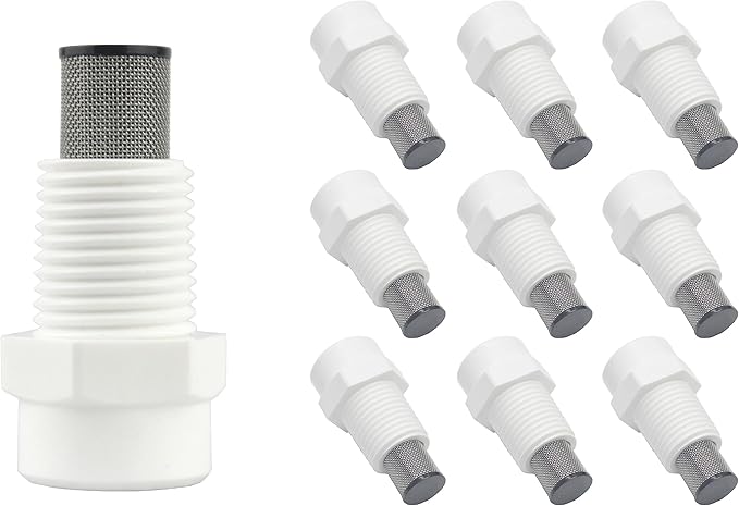 Tefen Fogger Misting Nozzles with Stainless Steel Filter 1/8in NPT 1 GPH 10 Pack by ProWaterParts