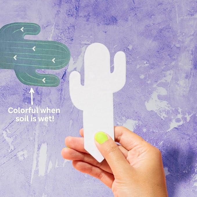 Biodegradable Soil Moisture Meter, Visual Reminder to Water Your Indoor Plants - Tool to fIx overwatering and Under-Watering houseplants (Cactus PlantDoc - 5 Pack) - Image 2