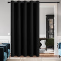 DWCN Room Divider Curtain - Extra Wide Blackout Curtain for Sliding Glass Door, Living Room, Bedroom Partition and Shared Office Space, 1 Grommet Curtain Panel, 6.7ft Wide x 8ft Tall, Black by DWCN