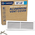 22x6 Inch (Duct Opening) Air Return Vent Cover Decorative – Premium Aluminum AC Vent Cover for Ceiling & Wall, Rustproof Grille, Ideal for Home HVAC Grille, Durable & Easy to Install by ACLAMINAIRE by LAMINAIRE