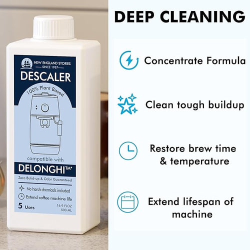 10 Uses DeLonghi Compatible Descaling Solution, Specially Designed to Clean Delonghi Coffee Machines and Maker - 33.8oz Espresso Coffee Maker Cleaner, Coffee Pot Cleaning Limescale Remover - Image 2