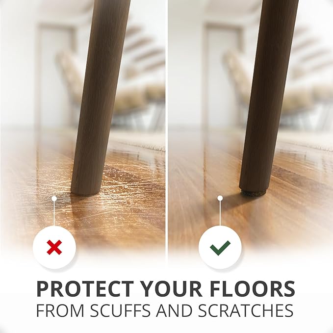 235 pcs Felt Furniture Pads Brown & Beige X-Protector! Huge Quantity of Furniture Pads for Hardwood Floors – Your Ideal Wood Floor Protectors for Furniture. Protect Any Type of Hard Floor! - Image 3