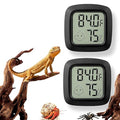 2 PCS Reptile Thermometer and Humidity Gauge for Bearded Dragon with On-Off, Reptile Tank Accessories for Jumping Spider, Leopard Gecko, Hermit Crab, Gecko, Ball Python, Lizard by BSRESIN