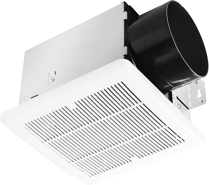 Tech Drive Bathroom Fan - 160 CFM, 1.0 Sone, No Attic Access Needed, 6-Inch Duct Very Quiet Ventilation Exhaust Fan, Easy to Install Ceiling Mounted, White,ETL Certified by TechDrive
