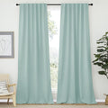 NICETOWN Bedroom Blackout Curtain Panels - (Aqua Blue Color) 52 x 108 Inch, 2 PCs, Insulating Energy Saving Solid Rod Pocket Blackout Drapes for Hall, Villa by NICETOWN