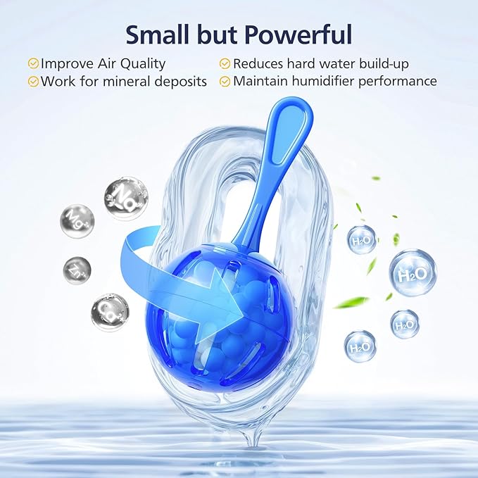 12 Pack Universal Humidifier Tank Cleaner Demineralization Cleaning Ball for All Humidifiers and Fish Tank, Demineralization Cartridge for humidifier, Purifies Water Eliminates White Dust and Odor - Image 4