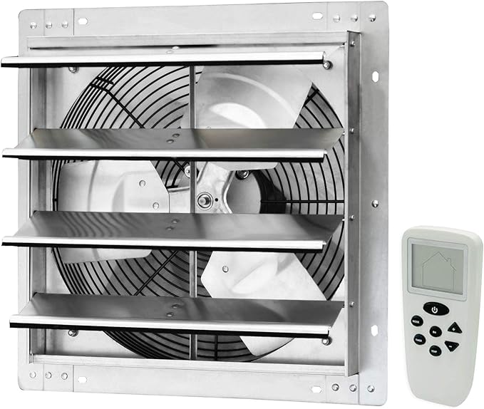 iLIVING ILG8SF16VC Shutter Mount Exhaust Fan, Silver by iLiving