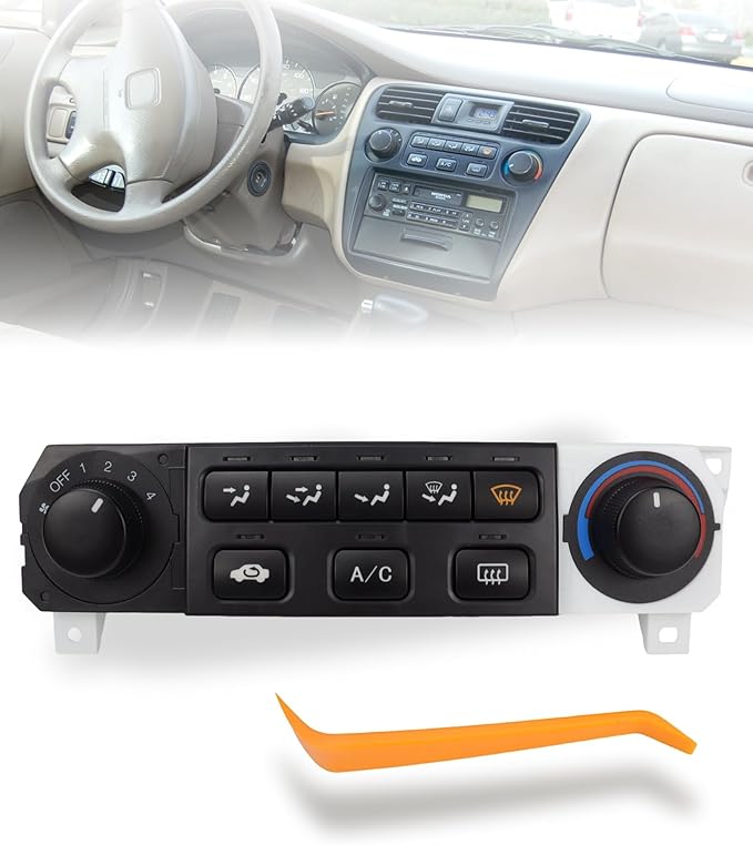 Flecto 599-268 A/C Heater Climate Control Module - HVAC Switch Panel, Compatible with 1998-2000 Honda Accord, 1998-2004 Honda Odyssey Replace# 79600-S84-A01ZA, Restores HVAC Blower & Temp Control by Flecto