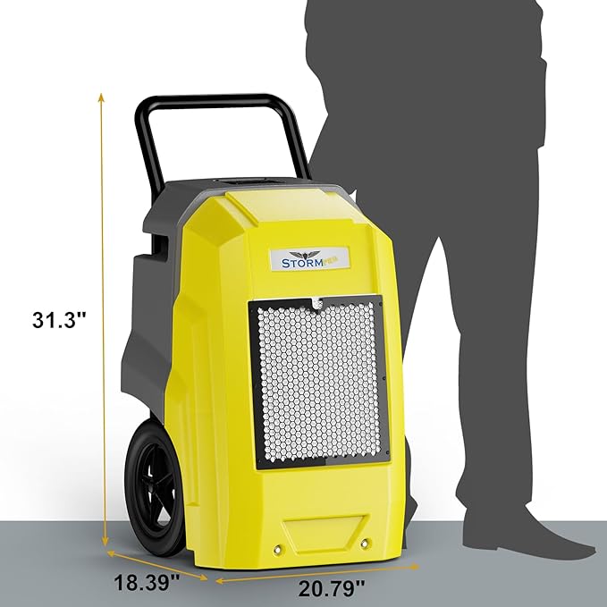 ALORAIR Storm Pro Commercial Dehumidifier 180 PPD, LGR Portable Dehumidifier with Pump, cETL Listed, 8 Years Warranty, LCD Display, for Clean-Up, Flood, Moisture - Image 6