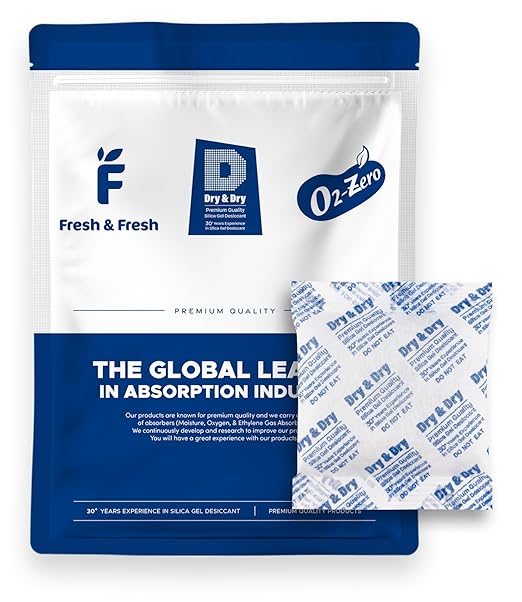 Dry & Dry 100 Gram [25 Packet] Silica Gel Packets - Rechargeable Desiccant Packs for Food Storage by DryDry
