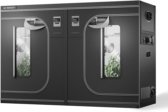 AC Infinity CLOUDLAB 816 Advance Grow Tent, 120"x60"x80" Thickest 1 in. Poles, Highest Density 2000D Diamond Mylar Canvas, 10x5 for Hydroponics Indoor Growing by ACInfinity