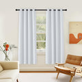 NICETOWN Greyish White Room Darkening 72 inch Curtain, Grommet Thermal Insulated Light Blocking Sound Reducing Window Treatment for Bedroom/Apartment, W46 x L72, 1 Panel by NICETOWN