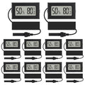 10Pcs Mini Digital Thermometer Hygrometer Gauge Indoor with Probe Sensor LCD Display Meter Temperature Humidity Fahrenheit or Celsius Meter for Incubator Plant Tank Garden -℉ by Dorhea