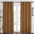 NICETOWN Gold Brown Curtain 84 inch Long - Grommet Blackout Thermal Insulated Room Darkening Sound Reducing Window Drapes for Living Room/Bedroom, 1 Panel, W52 x L84 by NICETOWN