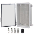 Waterproof Electrical Box, IP67 Junction Box Stainless Steel Latch Hinged Clear Cover Project Enclosure with Wall Bracket 10.2" x 6.3" x 3.9" by YETLEBOX