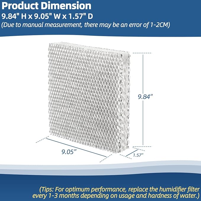 HC22P Humidifier Filter Pad Replacement Filter Wicks Compatible with Honeywell HE100, HE150, HE220, HE225 HE240 & Aprilaire 110 220 550 (Pack of 2) - Image 2