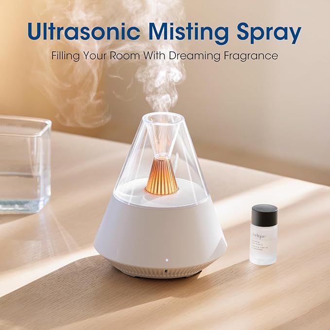 Essential Oil Diffuser Personal, Modern Style Aroma Diffusers, Scent Fragrance Spray for Home, Office, Bedroom, Room, 150ml Ultrasonic Cool Mist, 6-12H Working, Auto-Off, White - Image 2