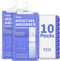 Moisture Absorbers 10 Pack, 9.8 Oz Compact Dehumidifier Bags & Packs, Moisture Hanging Bag, Humidity Absorbers, Closet Deodorizer Against Musty Odors, 11.8'' x 6.3'' by Ksend