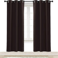 NICETOWN Blackout Curtain Blind for Bedroom, Single Panel, W34 x L72 inches, Toffee Brown, Thermal Insulated Grommet Blackout Room Darkening Drape/Drapery by NICETOWN
