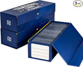 Easy Fold Trading Card Storage Box [3 PACK] Magnetic Lid | Toploader Storage Box Fits 800 Cards, 200 Toploaders, or 50 One Touch | Baseball Card Storage Box - Labels included by HOMEXPRO