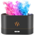 Essential Oil Diffuser, Air Humidifier with Flame Led Light - 7 Colors, 180mL Capacity (8 Hours), Noiseless Operation, Auto-Off Protection - Perfect for Home Bedroom Office Gifts(Black) by PIZAY
