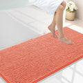Smiry Luxury Chenille Bathroom Rugs 47x24, Extra Soft and Absorbent Shaggy Bath Mat, Machine Washable, Non-Slip Plush Carpet Runner for Tub, Shower, and Floor, Home Decor Accessories, Coral by Smiry