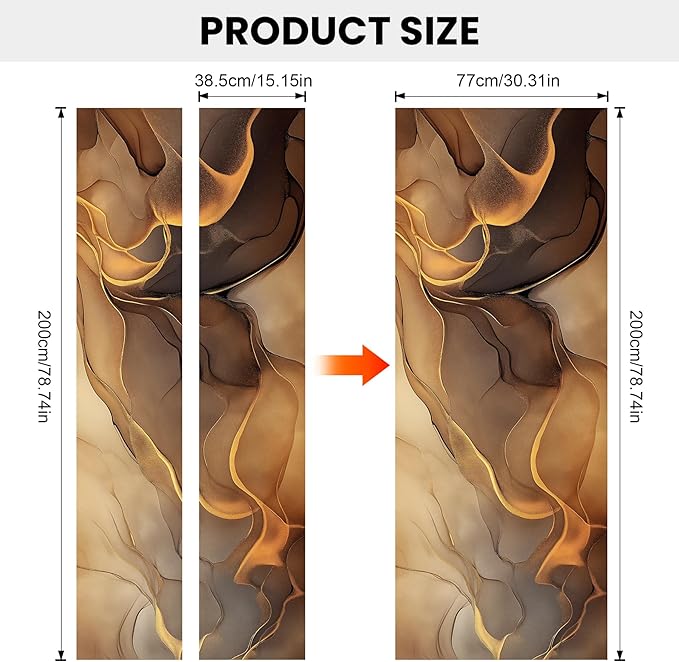 3D Door Decals Stickers, Peel Stick Wall Murals Vinyl Wallpaper Self-Adhesive Mural Door Covers Decorative for Furniture Home Decor Wrinkle-Resistant Waterproof - Image 3