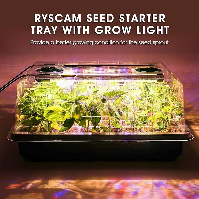 Seed Starter Tray with Grow Light, 192-Cell Seed Starter Kit, Seedling Starter Trays with Humidity Domes, Automatic Timer, Adjustable Light Indoor Gardening Plant Germination Trays - Image 6