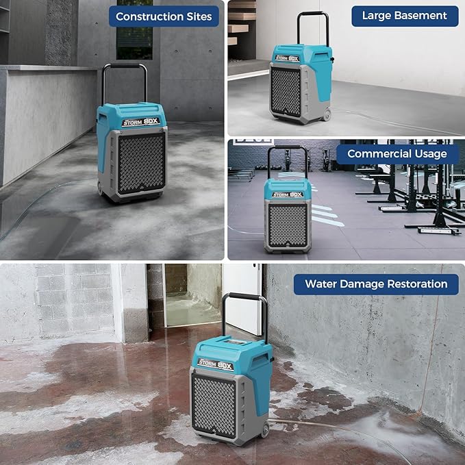 ALORAIR LGR Commercial Dehumidifier with Pump & Drain Hose, Portable Industrial Dehumidifiers with Wheels for Water Damage Restore, Basement, Garage, 5 Years Warranty - Image 9