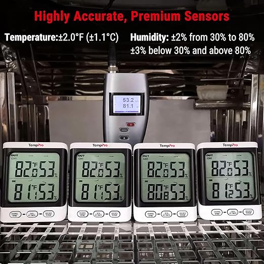 TempPro Indoor Outdoor Thermometer Wireless, 500 ft Outside Thermometer with Cold-Resistant Sensor, Outdoor Thermometer Waterproof for Patio with 3.3" LCD Backlit Display (Previously ThermoPro) - Image 7
