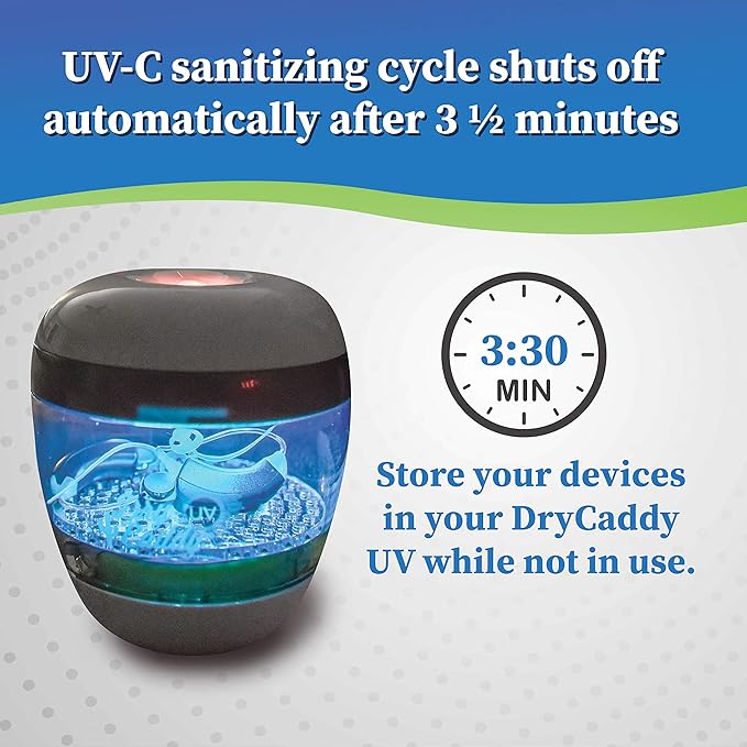 DryCaddy UV by Dry & Store | with Industry-Leading Desiccant to Keep Hearing Aids or Small Electronics Clean and Last Longer - Image 4