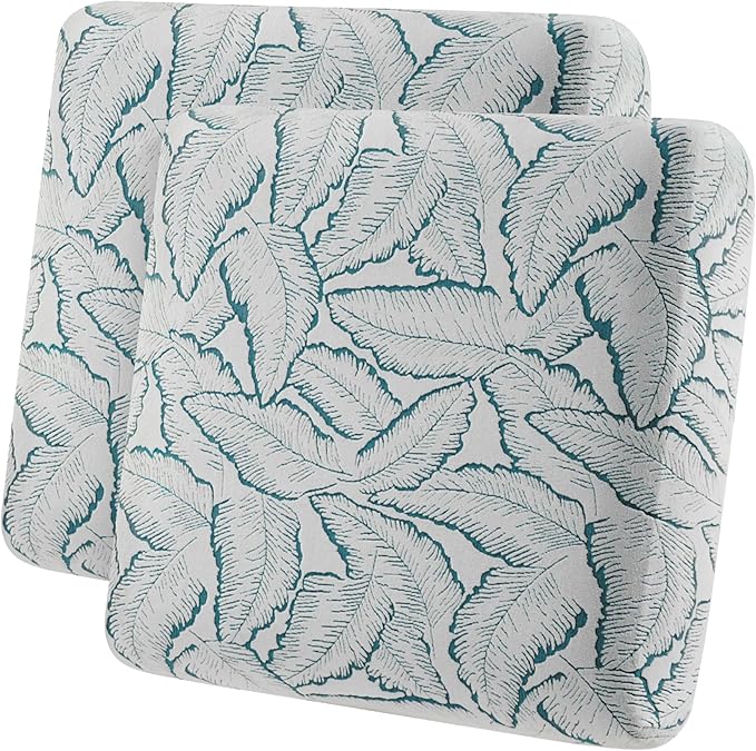 Fuloon Seat Cushion Covers, Stretch Couch Slipcovers Sofa Cushion Protective Solid Chair Slipcovers Washable Suitable for Armchair Loveseat Sofa 2 PC Blue by Fuloon